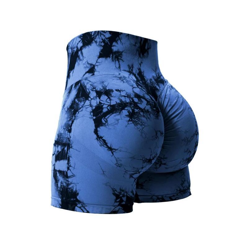 Zaful 2024 Summer new 12 color sexy tie dye shorts woman fitness seamless butt lifting shorts one pieces activator running outdoors