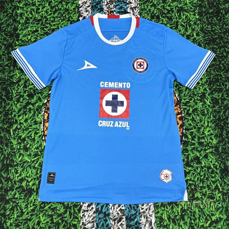 2425 CRUZ AZUL Second Away Red Short Sleeve Top Football Jerseys LIGAMX Fan Edition