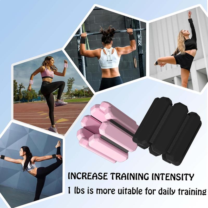 Pilates Wrist And Ankle Weights For Women At Home, Adjustable Arm & Leg Ankle Weights For Men, 1 lb Weights Set Of 2 For Walking Workout Dance Yoga Running