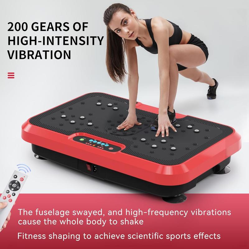 Vibration Plate Exercise Machine, Pro Waver Vibration Plate Platform for Lymphatic Drainage, Helps  Shaping Toning & Wellness, Whole  Shake Workout Equipment for Home Gym