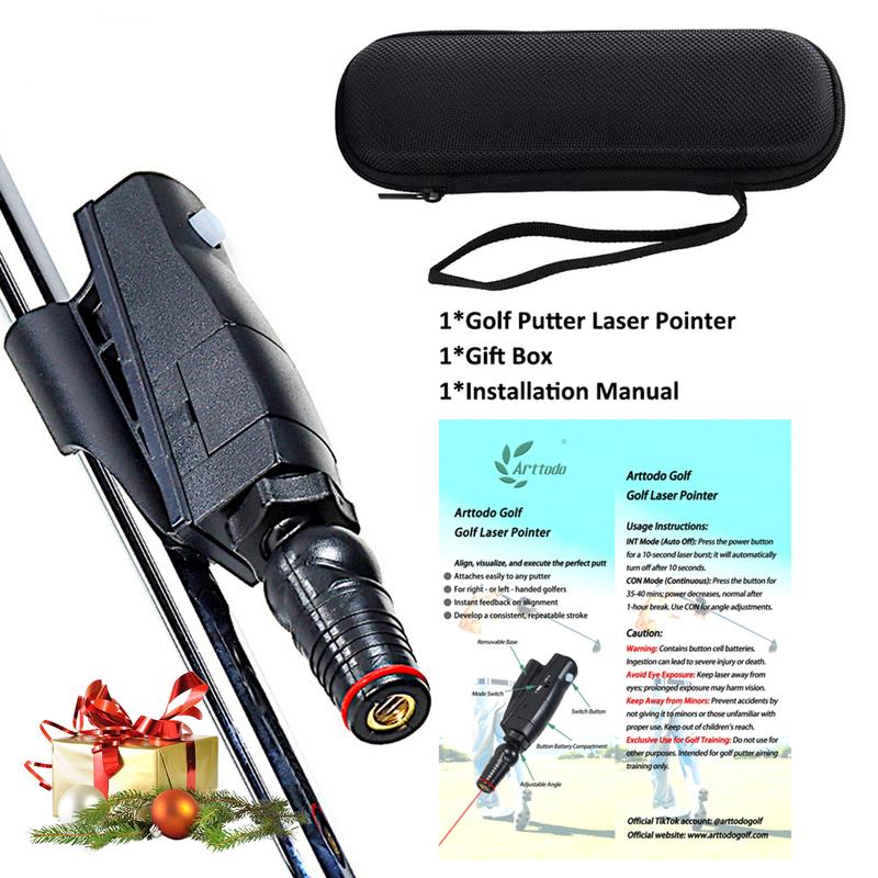 Golf Putter Laser Sight Pointer Training Aids with Storage Bag, Golf Putting Training Aids. Golf Gifts for Him.