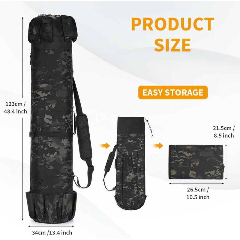 Fishing Rod Carrier Fishing Pole Bag Reel Organizer Case Storage Bag for Fishing Gear and Equipment and Traveling, A Fishing Gifts for Men, Family Father, Daughter and Friends