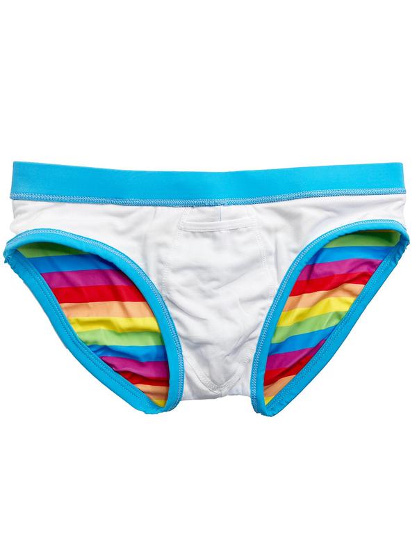 LGBTQ+ Men Swim Trunks, Men's Regular Fit Rainbow Striped Print Drawstring Waist Swim Bottoms, Sexy Swim Briefs, Soft Comfort Breathable Swim Shorts for Summer, Fashion Men's Swimwear for Beach Holiday Vacation