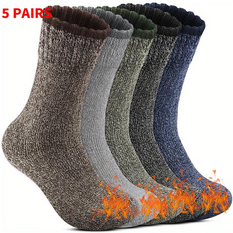 5 Pack Merino Wool Socks for Winter Warm Thermal Hiking - Women Men  Thick Hiking Socks for Camping Cozy Socks for Women Man