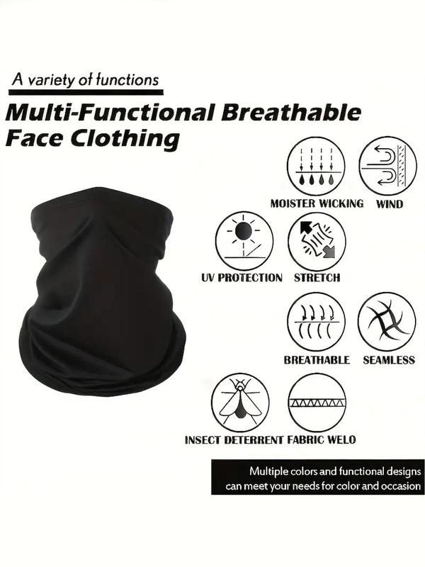 Solid Color Face Mask, Lightweight Breathable Sun Protection Neck Gaiter,  Face Masks, Outdoor Sports Cycling Running Mountaineering Fishing Accessories