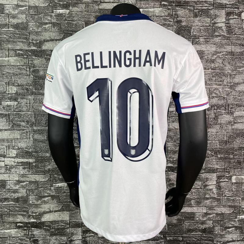 Bellingham #10 Home Jersey England Football Team 2024 Fans Version Short Sleeve Shirt