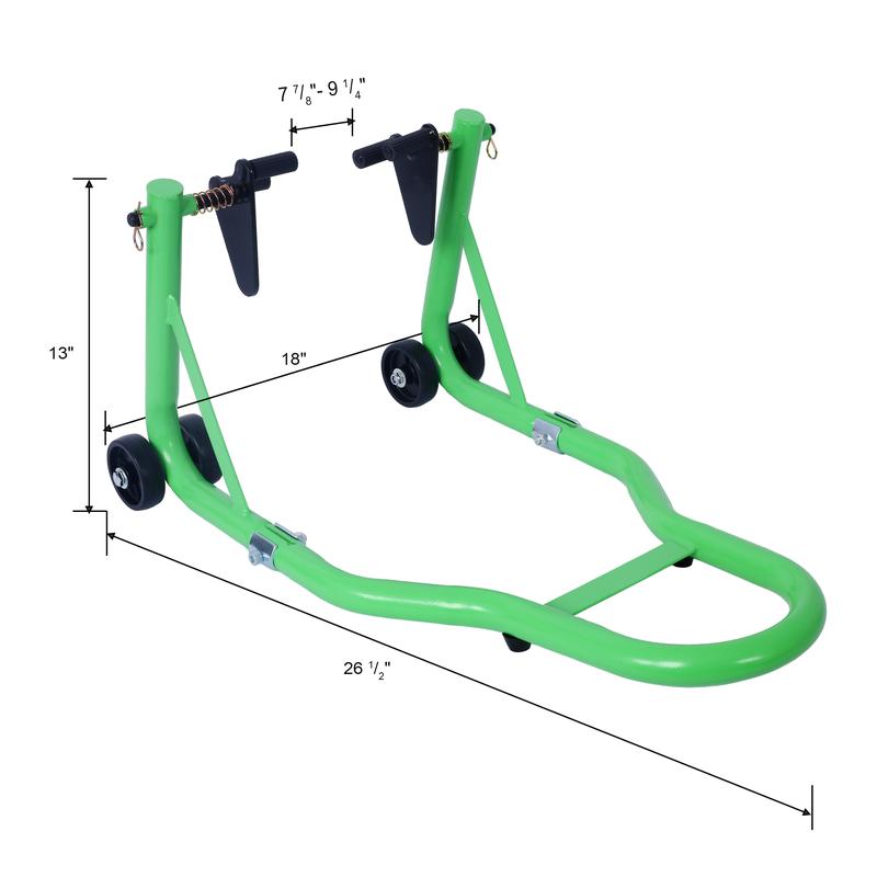 Donext Motorcycle Stand 850LB Sport Bike Rear Wheel Lift Swingarm Paddock Stands Green, U