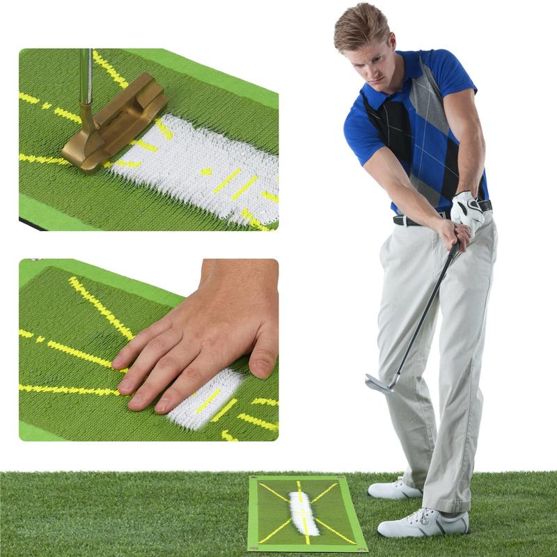 Golf Practice Mat with Stand, Indoor & Outdoor Golf Practice Mat with Spring Buckle, Golf Training Equipment, Perfect Gift for Golf Enthusiasts