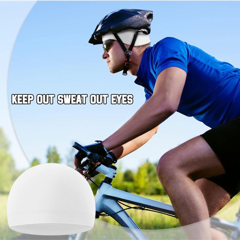 6 Pcs Men Cooling Skull Cap Helmet Liner Sweat Wicking Beanie Head Roll Bicycle Cycling Running Hat