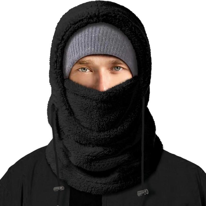 Balaclava Winter Ski Mask for Men Women, Fleece Face Mask Women Hat Neck Windproof Hooded Scarf Cold Weather Warm Face Cover