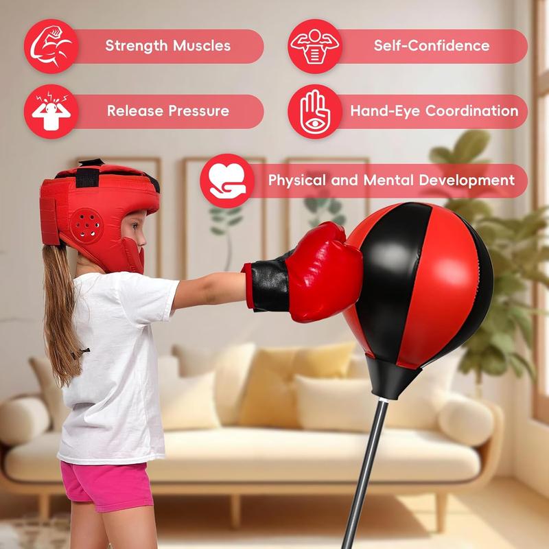 Punching Bag for , Boxing Bag for  3-8 ,  Punching Bags with Height Adgustable Stand,  Boxing Set with Gloves,   for Boys & Girls