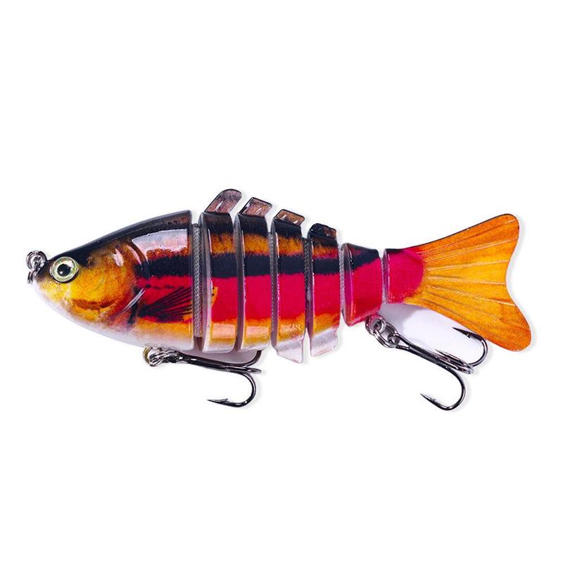 Artificial Fishing Lure, 1 Count Multi Jointed Swimbait with Hook, Lifelike Fishing Lure, Fishing Tackle, Outdoor Fishing Accessories