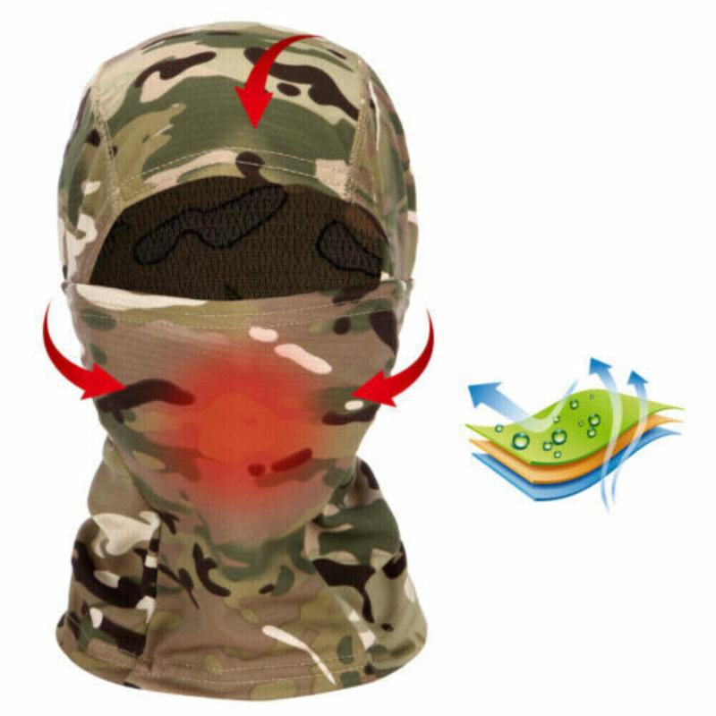 Full Face Mask Tactical Balaclava Outdoor Camouflage Military Hood for Men Women