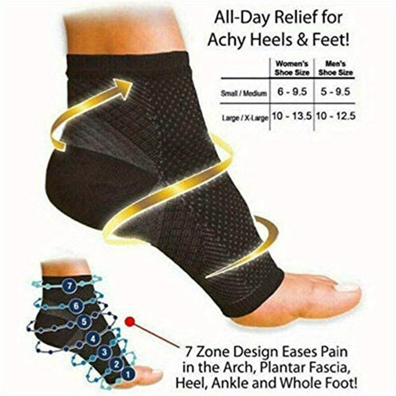 4 Pairs of Neuropathy Socks Ankle Bracket and Tendonitis Compression Socks Pain Relief Running Compression Stockings