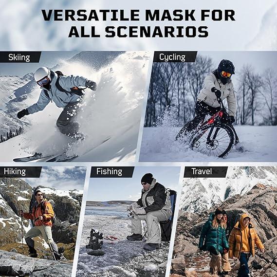 1TG TACTICAL Winter Face Cover Balaclava Mask - Windproof Thermal Face Cover for Men & Women | For Skiing, Motorcycle, Riding & Outdoor Winter Sports