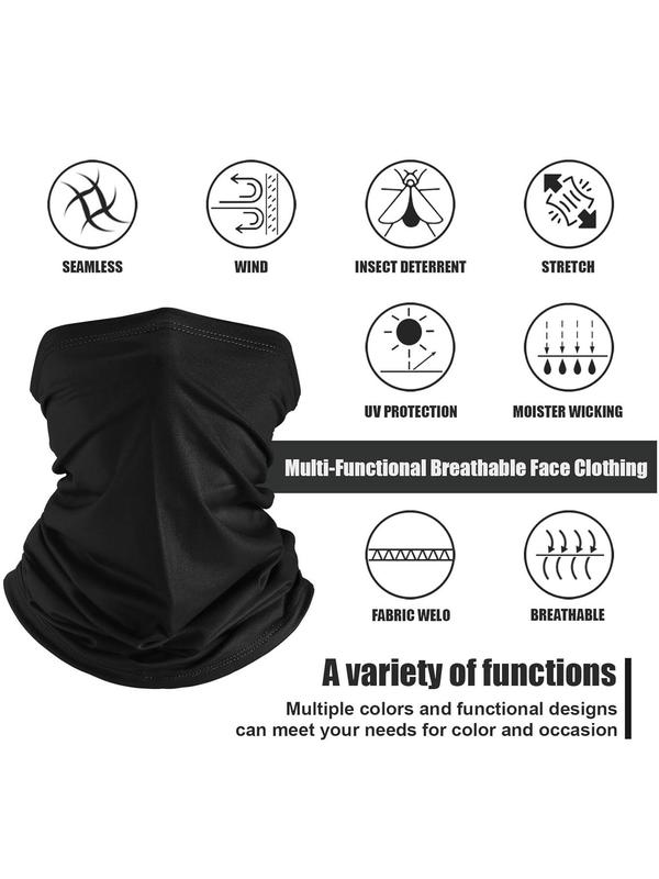 Solid Color Face Mask, Lightweight Breathable Sun Protection Neck Gaiter,  Face Masks, Outdoor Sports Cycling Running Mountaineering Fishing Accessories