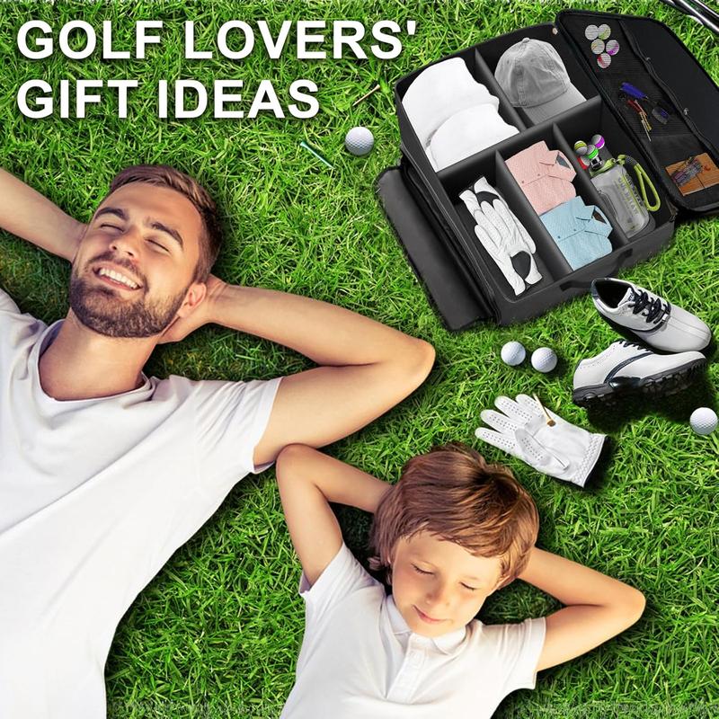 2 Layers Golf Trunk Organizer, Golf Accessories,  and Durable Golf Storage Bag, Golf Organizer for , Golf Gifts for Dad Father Grandpa