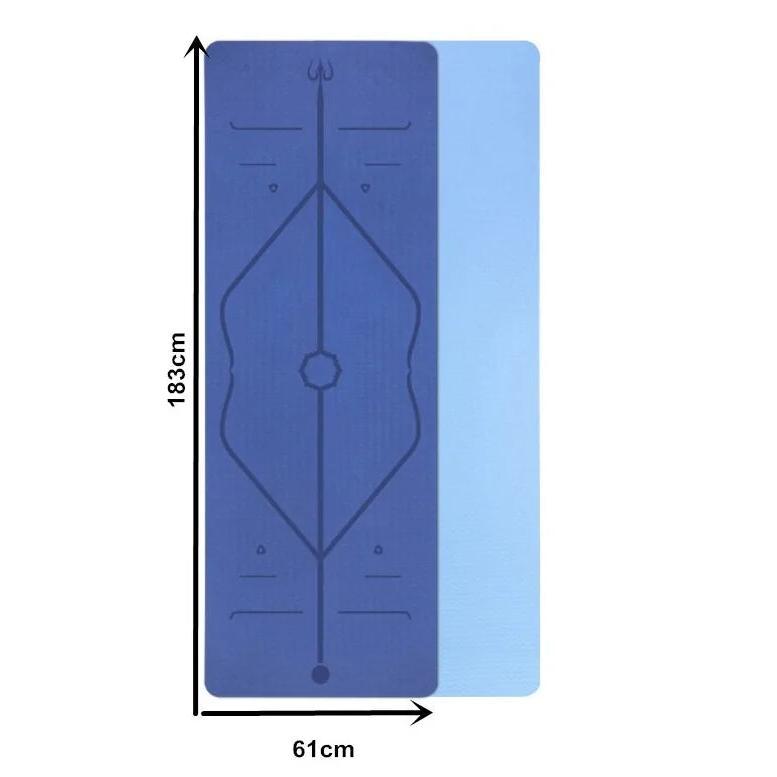 PosturePerfect Mat with Position Lines for Yoga and Pilates  Non-Slip Yoga Mat