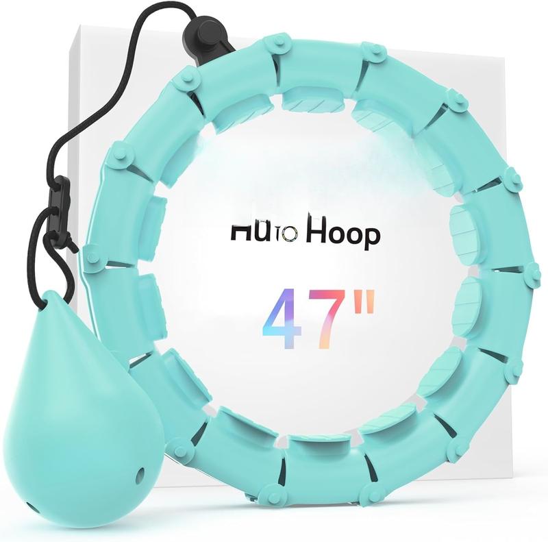 Weighted Hula Circle with 24 Links for Adults Weight Loss, Infinity Fitness Hoop Plus Size, for Women Smart Exercise Equipment