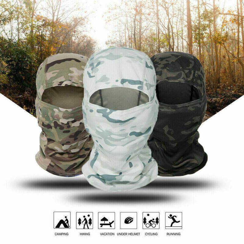 Full Face Mask Tactical Balaclava Outdoor Camouflage Military Hood for Men Women