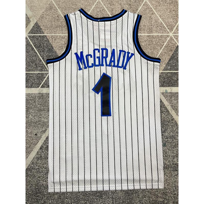 Tracy McGrady's No. 1 retro white basketball jersey is available for both men and women  making it a highly collectible piece for basketball enthusiasts