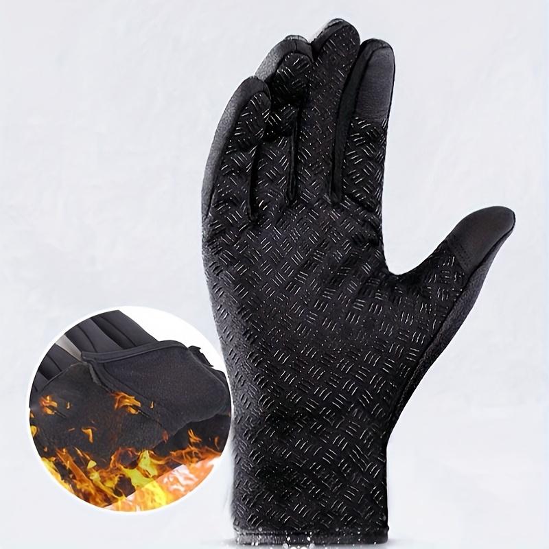 Warmthplus Men's Touch Screen Gloves-Waterproof, Heat-Insulated, Windproof and Touch-Sensitive Gloves for Outdoor Activities-Ideal for Skiing, Commuting in Snowboard and Cold Weather