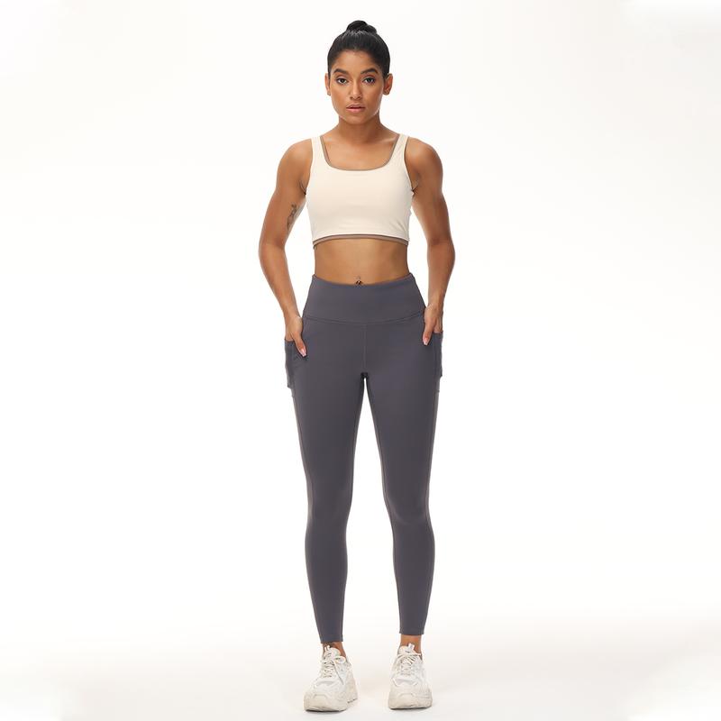 High Waist Running Workout Leggings for Yoga with Pockets Women's