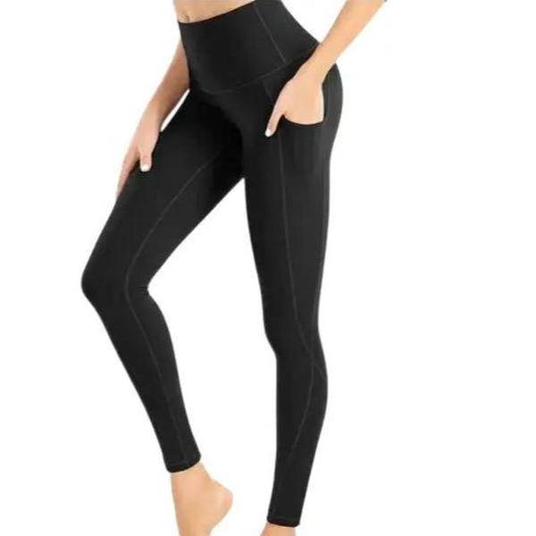 High Waist Yoga Pants with Pockets, Tummy Control Leggings, Workout 4 Way Stretch Yoga Leggings