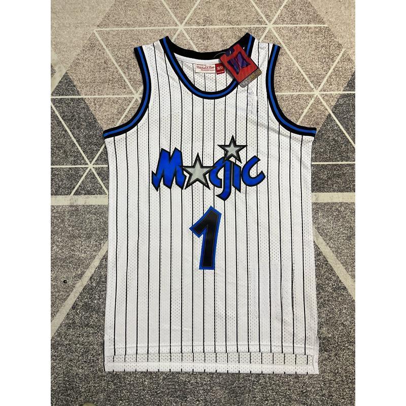 Tracy McGrady's No. 1 retro white basketball jersey is available for both men and women  making it a highly collectible piece for basketball enthusiasts