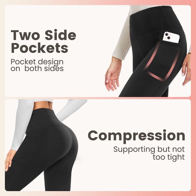 SHOWITTY Fleece Lined Leggings Women with Pockets - Thermal Warm Pants High Waisted Winter Thick Yoga Tummy Control Tights