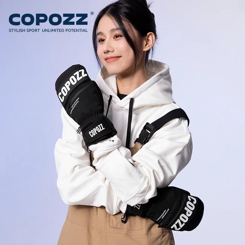 COPOZZ 3M Thinsulate Ski Gloves Women Men Windproof Breathable Waterproof Thermal Winter Warm Snow Mittens Snowboard Accessories