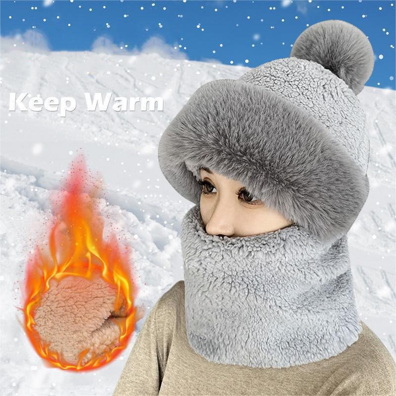 Warm Winter Face Mask Cozy Fleece Balaclava for Women Windproof Ski Mask, Full Coverage Hat, Neck Warmer & Scarf Outdoor Gear for Cold Weather