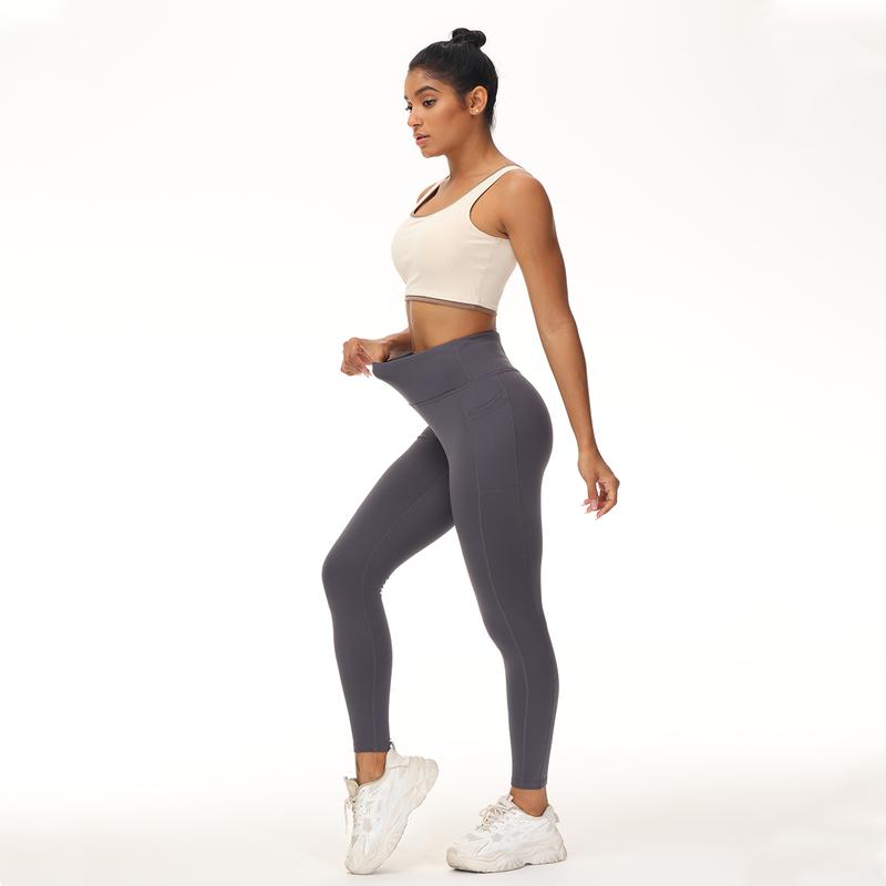 High Waist Running Workout Leggings for Yoga with Pockets Women's