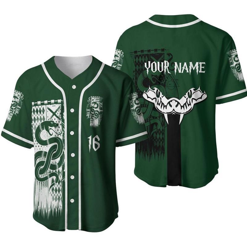 Custom Wizards House Unisex Baseball Jersey, Personalized HP Fan Baseball Jersey, Hogwarts House Sports Shirt, Custom Baseball Jersey, Unique Wizarding World Apparel, Personalized HP Fan Gear