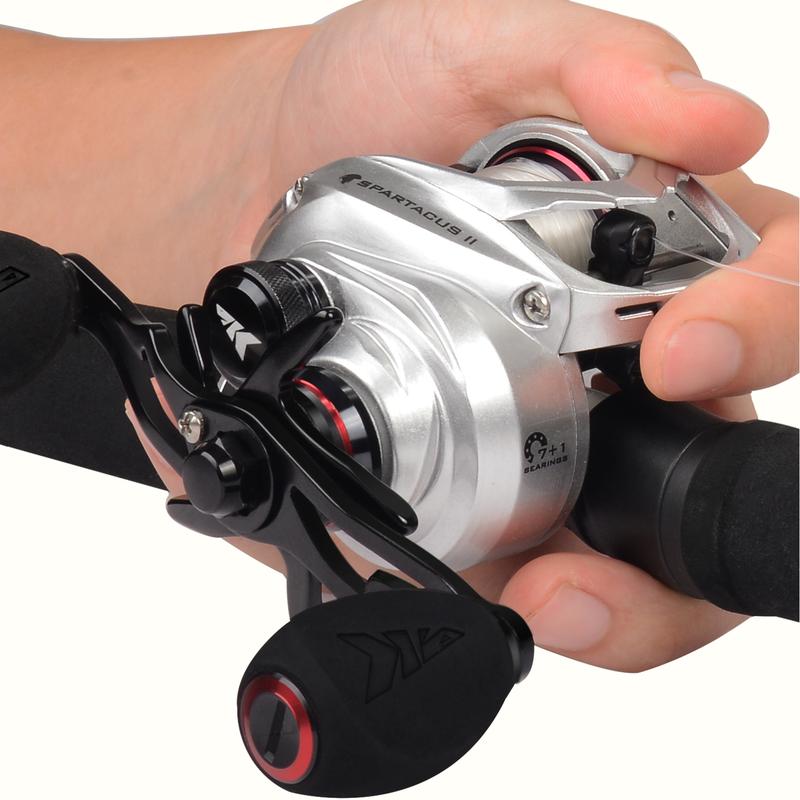 KastKing Spartacus II Baitcasting Fishing Reel, 6oz Ultralight Baitcaster Reel, Super Smooth with 17.6 LB Carbon Fiber Drag, 7.2:1 Gear Ratio, 39mm Palm Perfect Lower Profile Design