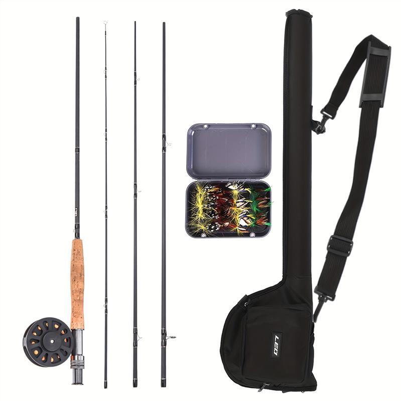 9' Fly Fishing Rod And Reel Combo With Carry Bag 20 Flies Complete Starter Package Fly Fishing Kit