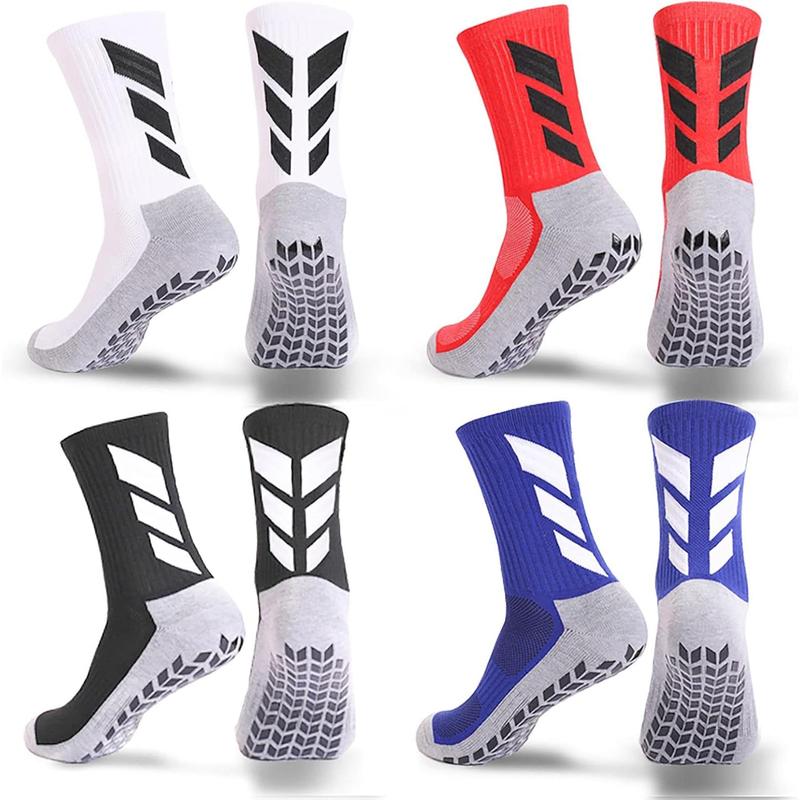 Mens Grip Socks Soccer Non Slip Socks for Men Anti Slip Hospital Socks Grippers Non Skid Training Athletic Socks