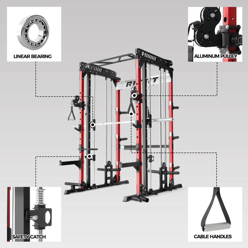 Upgrade M1 2.0 Multi-functional Smith Machine with Powerful Storage System smith machine squat machine power rack