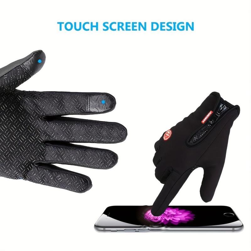 3 Pairs of Thermal and Windproof Gloves, Compatible with Touch Screen, Non-Slip, Waterproof, Cycling Sports Gloves, Comfortable and Warm, Made of Polyester Fabric, Suitable for Outdoor Sports Enthusiasts, Winter Skiing and Cold Weather Activities, Indepen