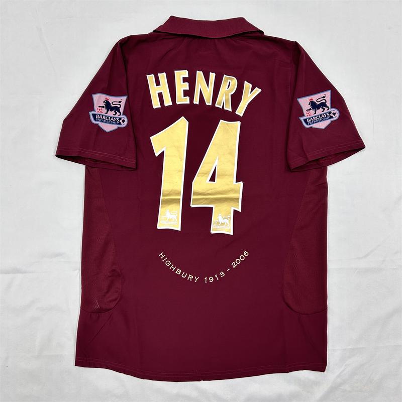 NIKE 05 06 Arsenal Home 14# Thierry Henry Short Sleeve Soccer Jersey Fans Version