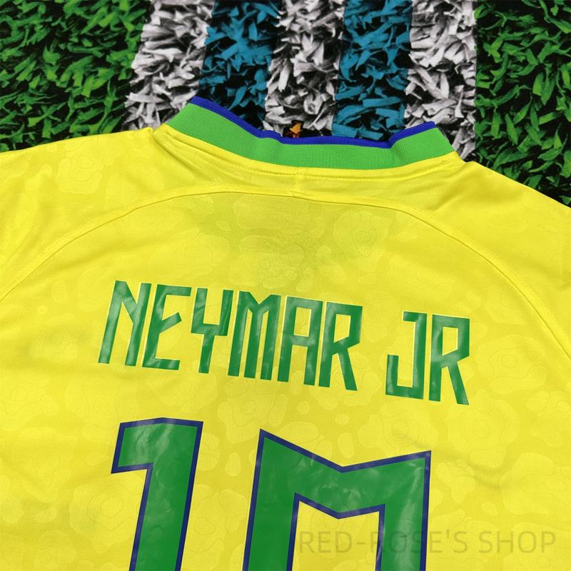 Nike 2022 World Cup Brazil Fan Edition Home Short Sleeve Neymar JR Soccer Jerseys