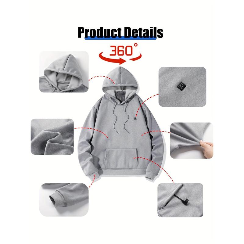 Women's Heated Hoodie Heated Sweatshirt Coat USB Heating Jacket With 3 Heating Levels And 5 Heating Zones For Outdoor Camping, Cycling, Hiking, Fishing, Skiing (Battery Pack Not Included) poncho  jackets