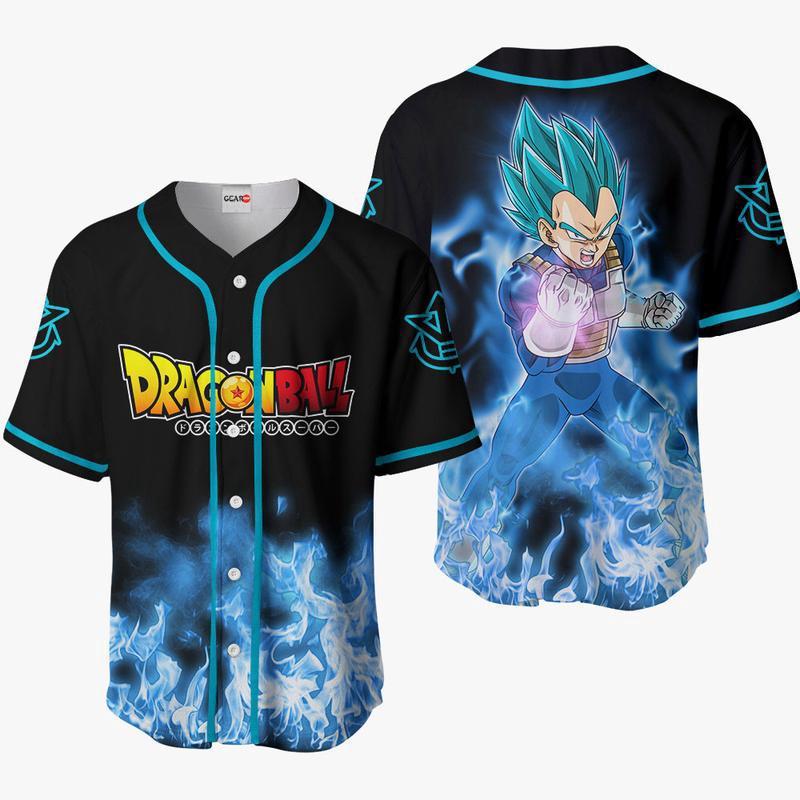 Vegeta Blue Anime Dragon Ball Otaku Baseball Jersey Shirt, Anime Baseball Jersey