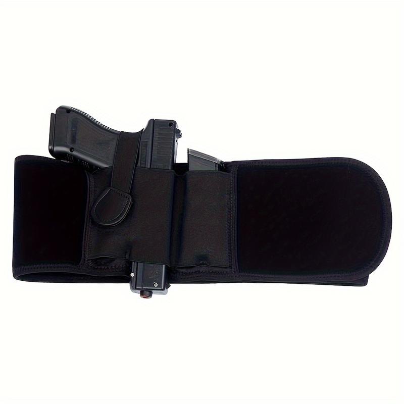 Belly Band Holster for Concealed Carry, for Men & Women, Elastic Breathable Holster for Most Pistols and Revolvers, Universal Fit Black