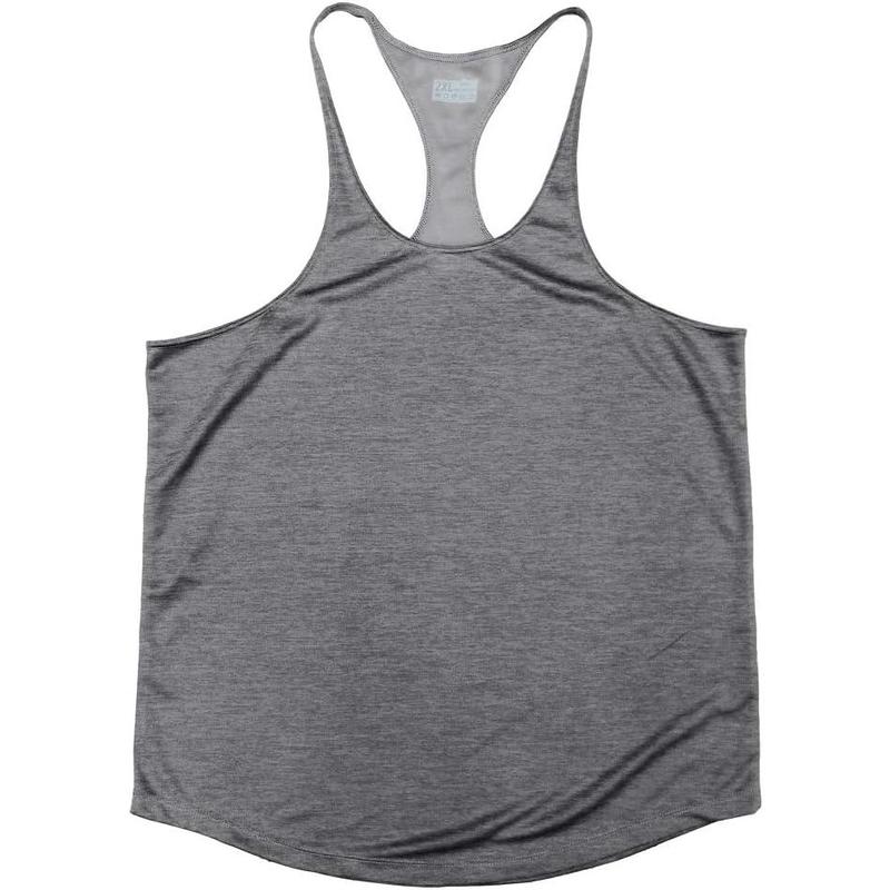 Men's Bodybuilding Stringer Tank Tops Y-Back Gym Fitness Workout Training Running T-Shirts Athletic Quick Dry Top