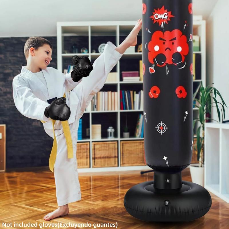 Inflatable Punching Bag for Kids 3-12, Training Boxing Equipment For Christmas Xmas Birthday Gifts, Free-Stand Punching Bag Practice Karate, Taekwondo