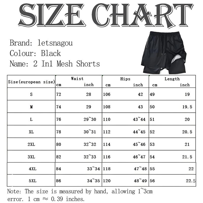 Anime Compression Shorts Summer Sportswear Men GYM 2 In 1 Training Workout Male Fitness Sport Shorts