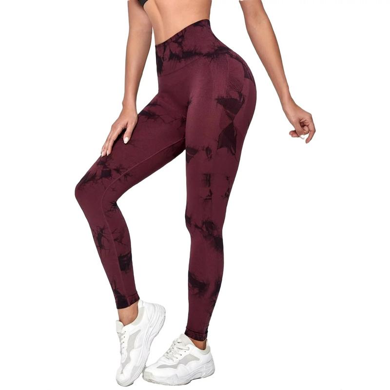 2 Pack  Tie Dye High Waisted Comfortable Workout Leggings for Women - Scrunch Rear Lifting Tummy Control Yoga Gym Athletic Pants