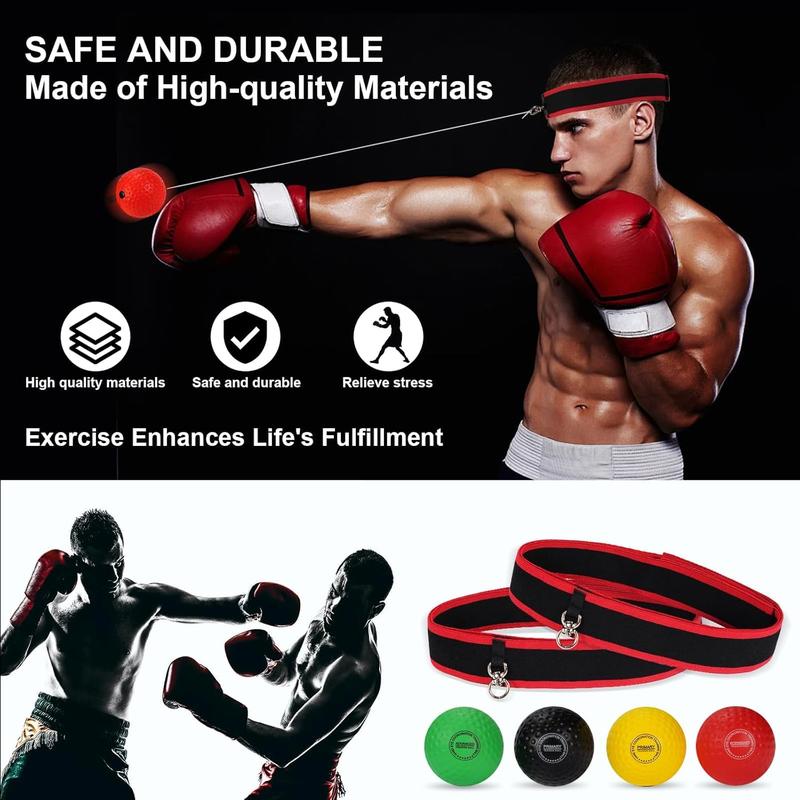 Upgraded Boxing Reflex Ball, Boxing Training Ball with Headband Perfect for Reaction, Punching Speed, Fight Skill, Fitness, Newst Boxing Equipment