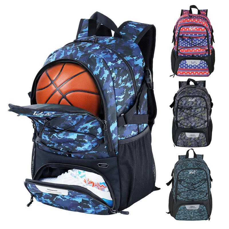 WOLT | Basketball Backpack Large Sports Bag with Separate Ball holder & Shoes compartment, Gym Bags For Men,Soccer Drawstring Backpack,Volleyball Bag